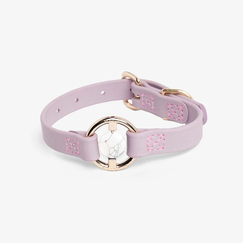  . **Pet food bowl is anti-slip design**All Eyes On Me Dog Collar Lilac Haze/Howlite