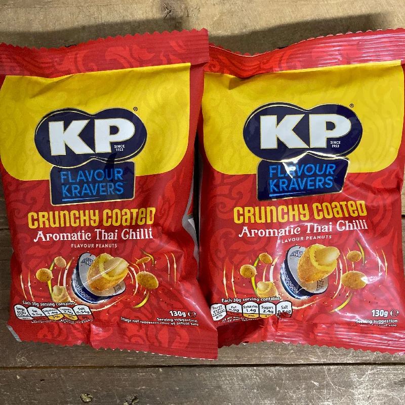 - Air box TSA certified check-in4x KP Flavour Kravers Thai Chilli Coated Peanuts Bags (4x130g)