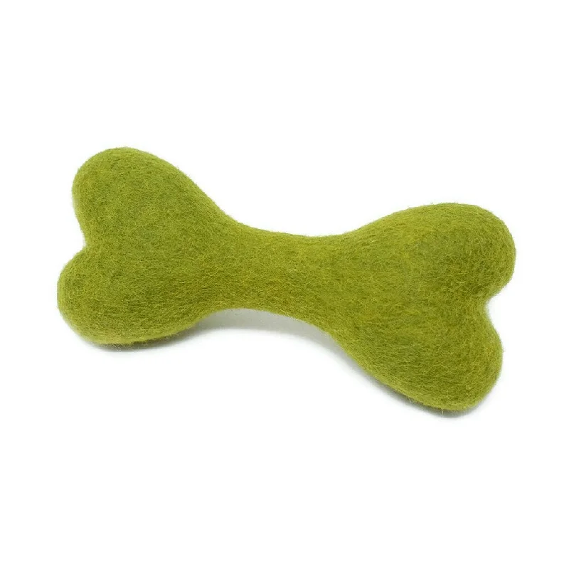 - Toys suitable for multi-pet familiesWool Bone Dog Toy Moss