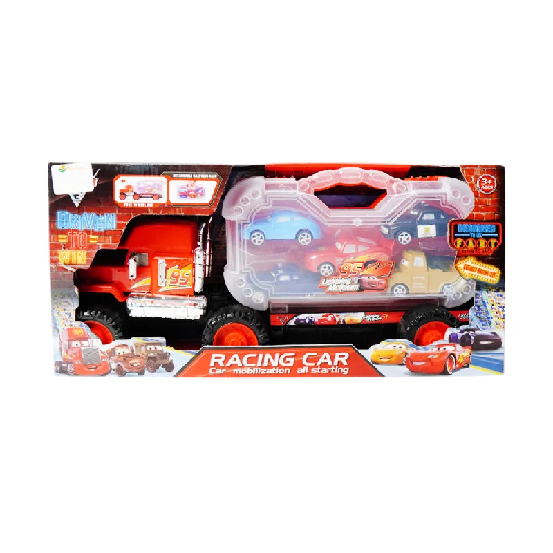Pet Products919-171 CAR 3 RACING CAR TRANSPORTING TRUCK SET D