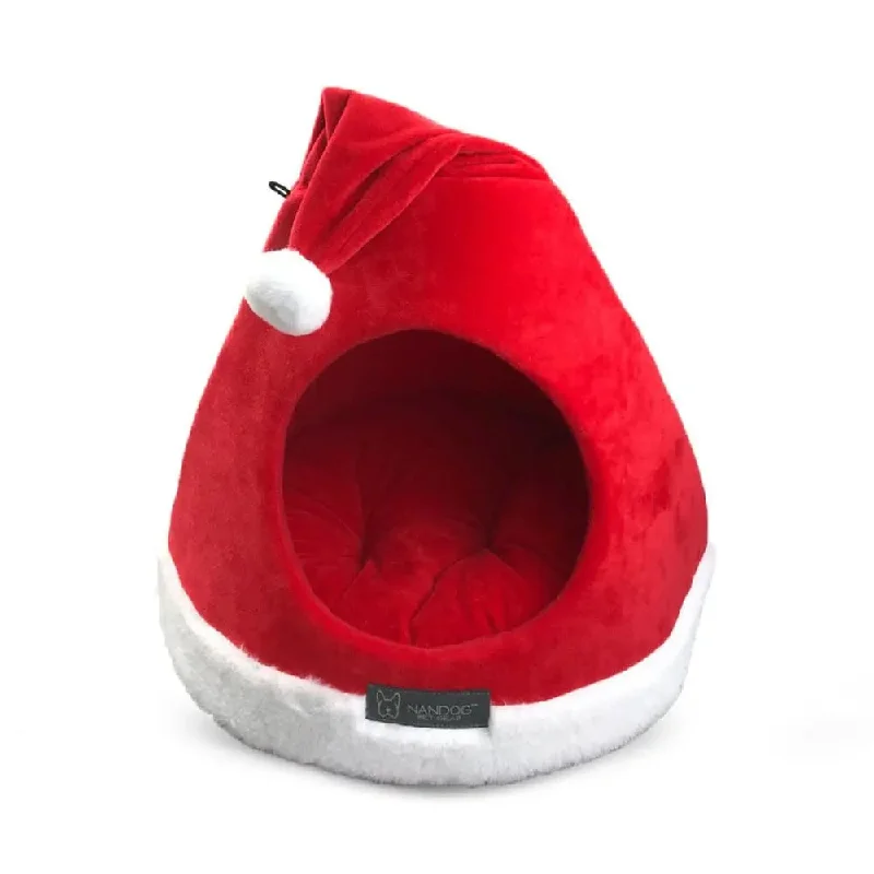 - Winter warm clothes for short-haired dogsSanta Hat Christmas Pet Bed for Cats