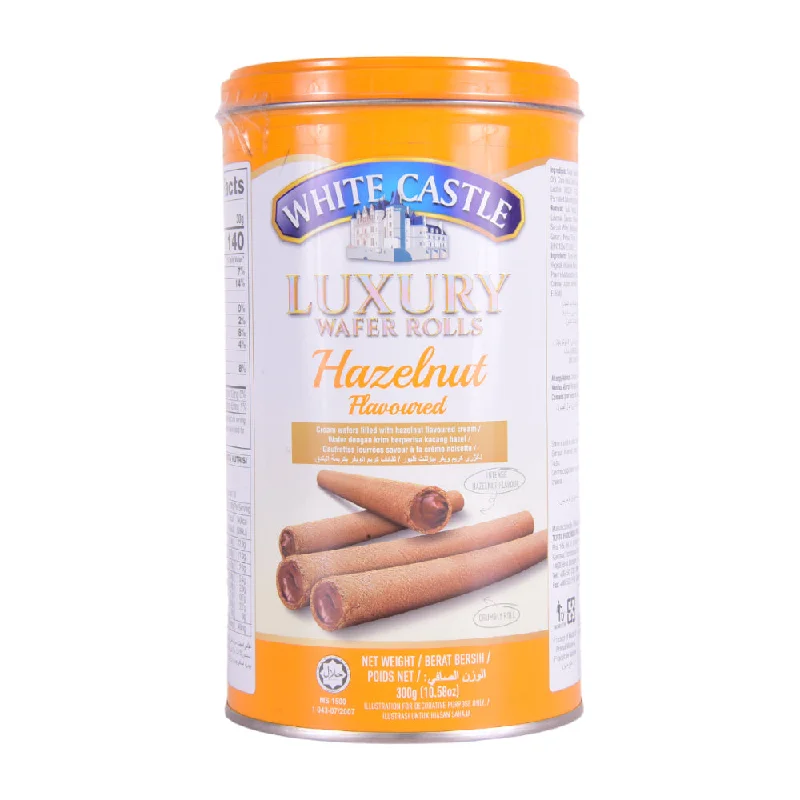- Air box TSA certified check-inWHITE CASTLE WAFERS CHOCOLATE HAZELNUT 300 GM