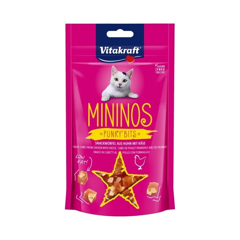    - Digestive care cat food  Vitakraft Mininos Punky Bits Chicken & Cheese Cat Treat