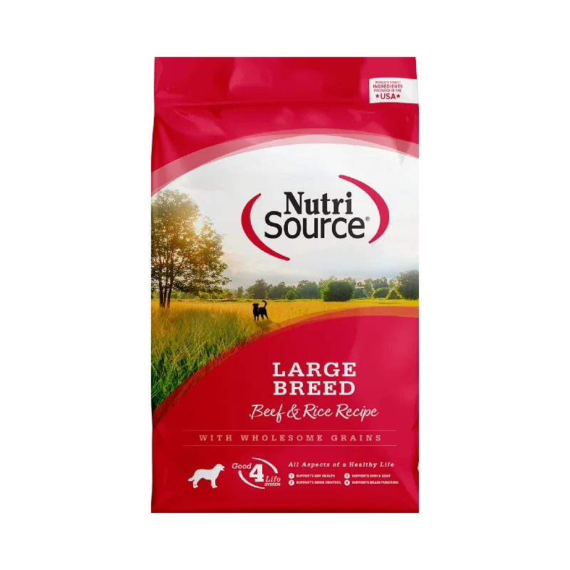 - High protein dog foodNutrisource Large Breed Beef & Rice Dry Dog Food