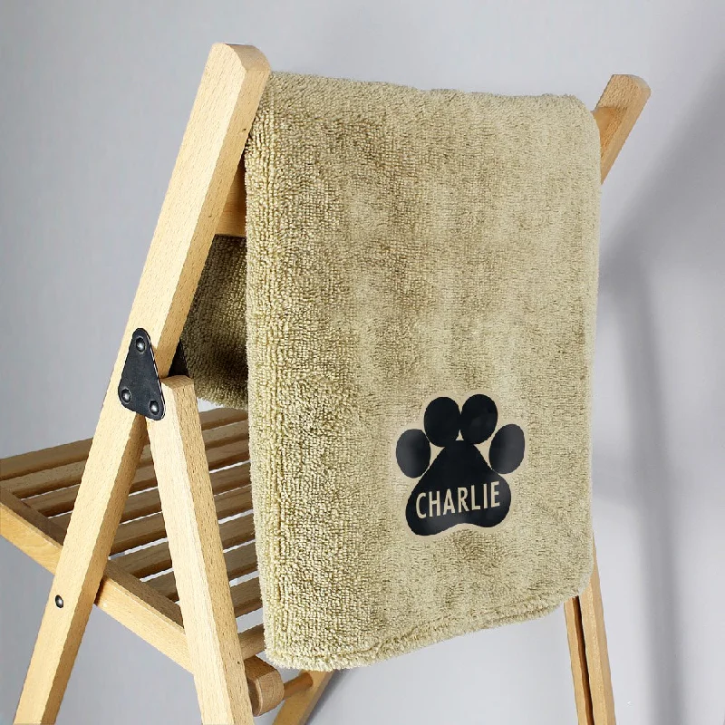 - Elderly dog ​​joint care mattressPersonalised Paw Print Brown Microfiber Pet Towel