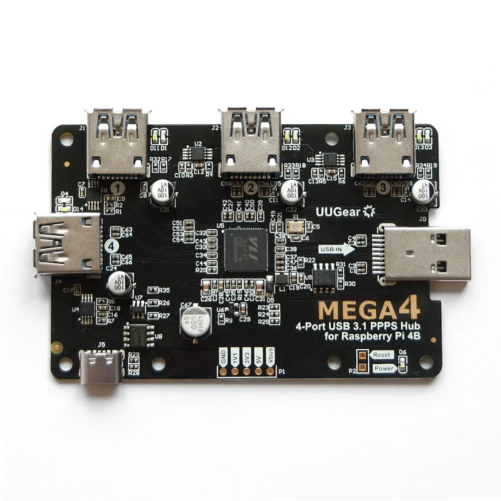 - Dog anti-slip matMEGA4 4-port USB 3.1 PPPS HUB for Raspberry Pi 4B