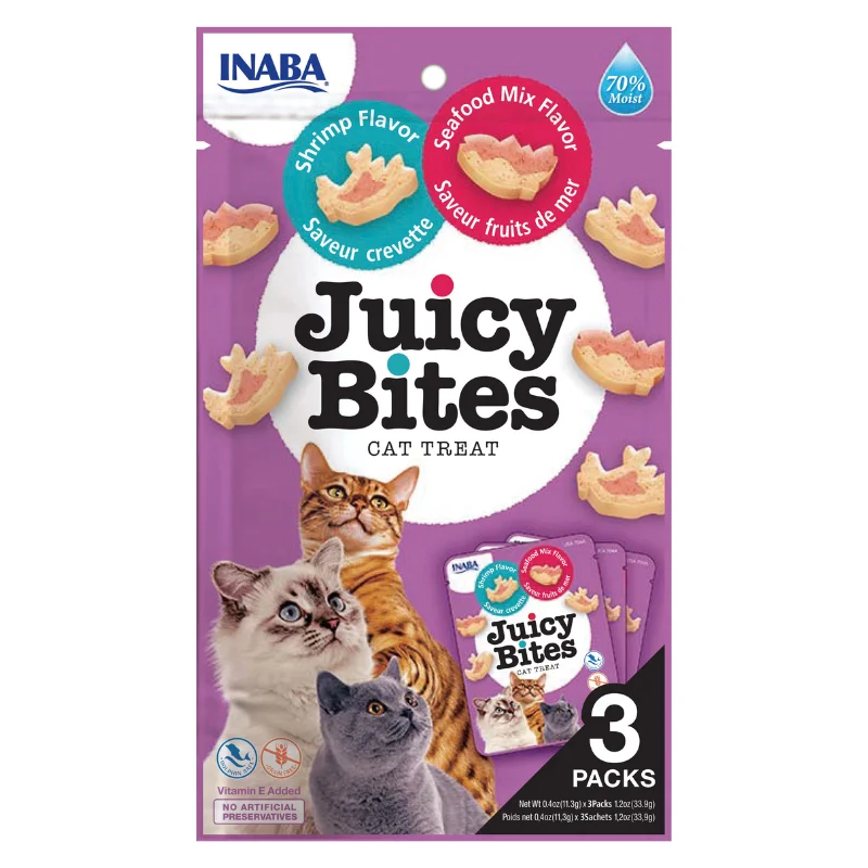 - Cat food discounts and promotions Churu Cat Treats Juicy Bites - Shrimp & Seafood Mix (3 sticks x 11g) - Cat food discounts and promotions Churu Cat Treats Juicy Bites - Shrimp & Seafood Mix (3 sticks x 11g)