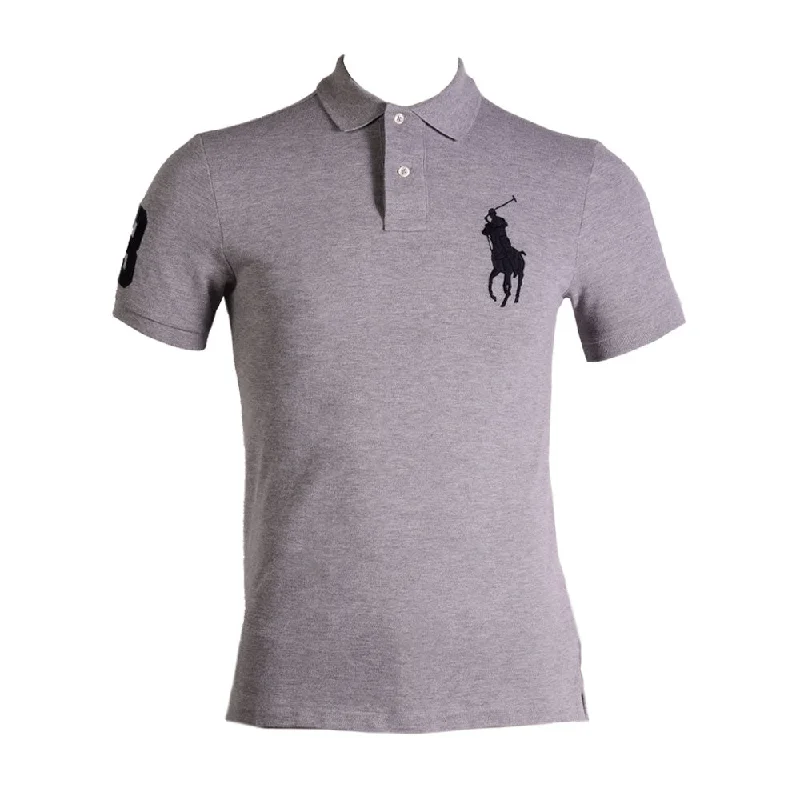 - ​​Christmas pet Christmas clothingRL MEN S/S POLO SHIRT 969002 GRY S (IR)
