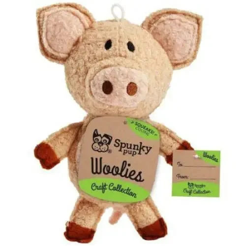 - Dog heart rate monitoring collarSpunky Pup Woolies Pig Dog Toy