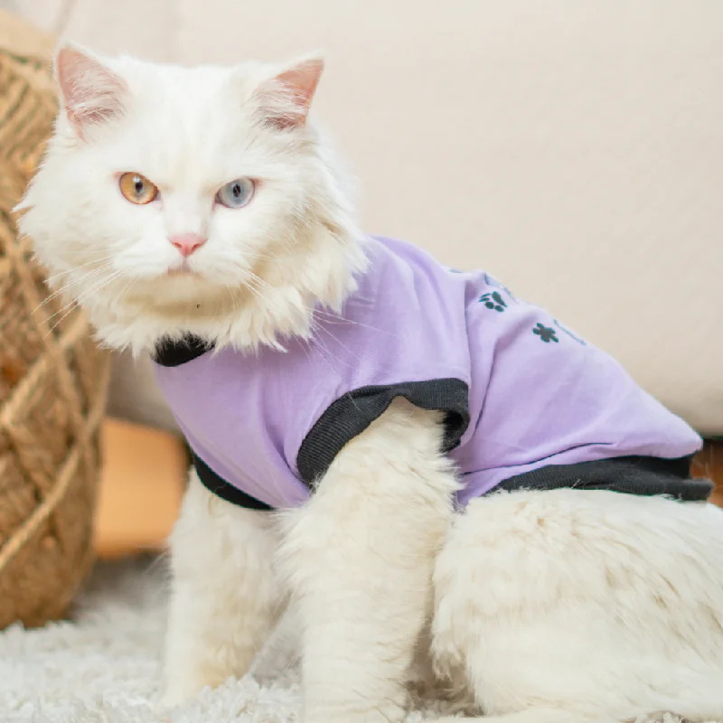 - Pet tear stain cleaning wipesPet Set Go Ruff Being Cute T-shirt for Cats (Purple)