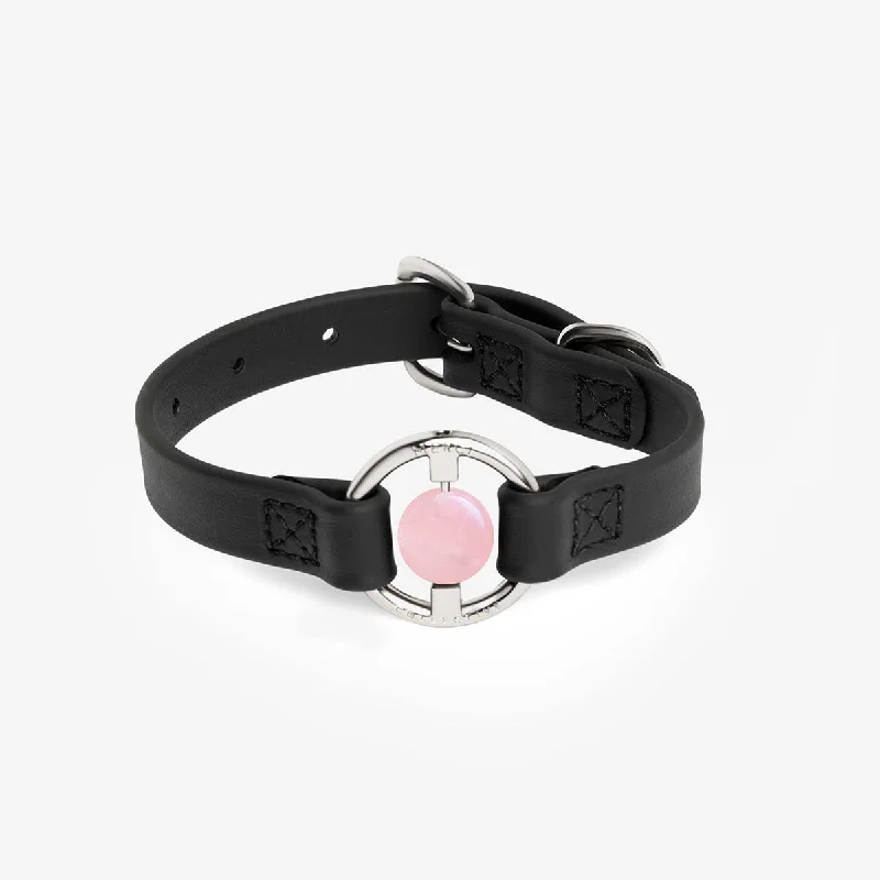 . **Dog chest harness is anti-breakaway**All Eyes On Me Dog Collar Black/Rose Quartz . **Dog chest harness is anti-breakaway**All Eyes On Me Dog Collar Black/Rose Quartz
