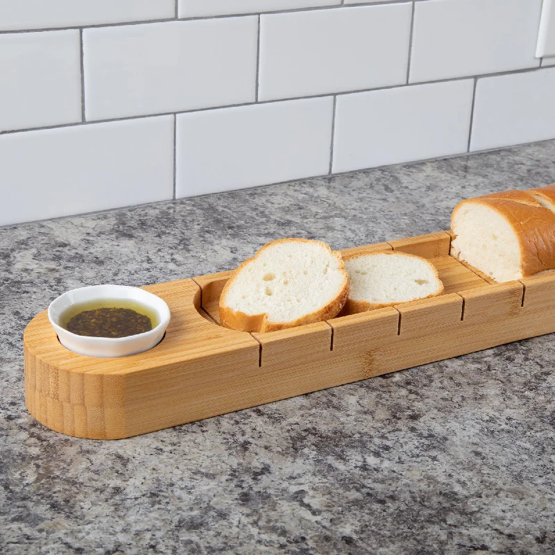 Pet ProductsBamboo Bread Cutting Board with Dip Cup