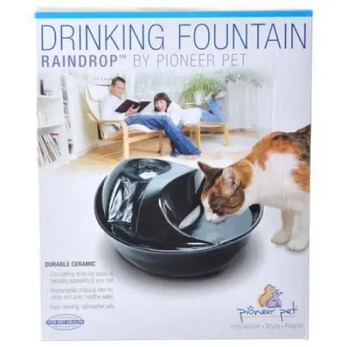 - Car dog seat beltPioneer Raindrop Ceramic Drinking Fountain - Black