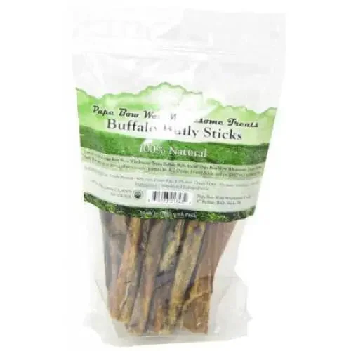 - Pet tear stain cleaning wipesPapa Bow Wow Buffalo Bully Sticks - 6" Long