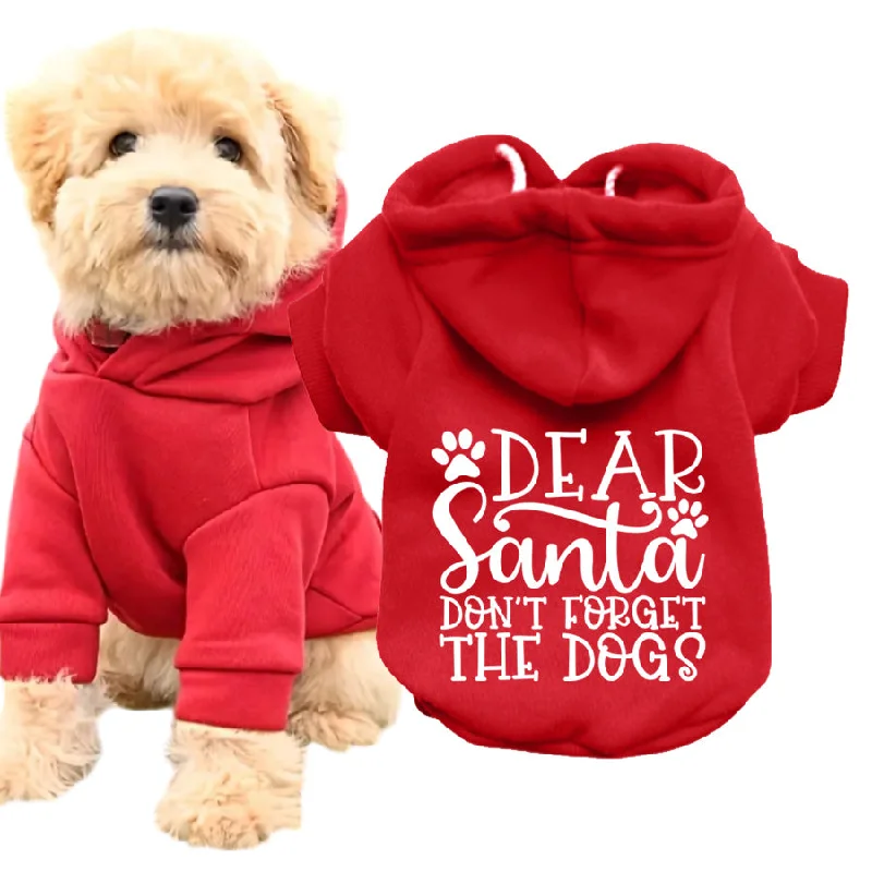 ---Furry Christmas Red Dog Hoodie