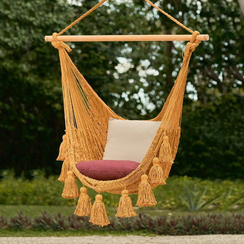 -Anti-slip claw protection raincoat FOR dogsOcean Seat in Warm Honey Honey Brown Tasseled Cotton Rope Mayan Hammock Swing -Anti-slip claw protection raincoat FOR dogsOcean Seat in Warm Honey Honey Brown Tasseled Cotton Rope Mayan Hammock Swing