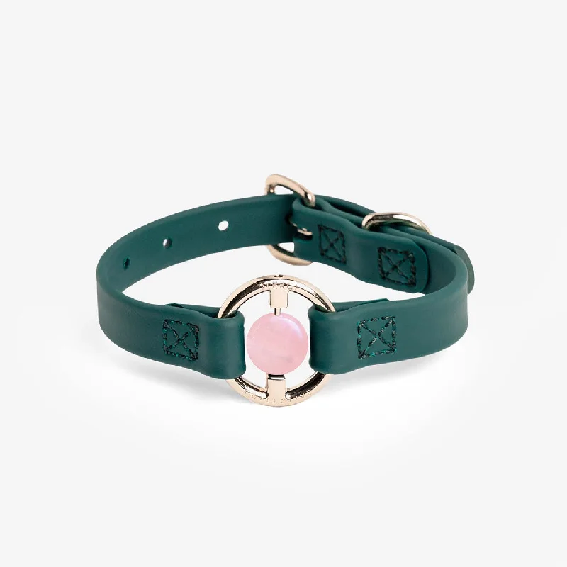  . **Pet clothes are thickened in winter**All Eyes On Me Dog Collar Jungle Green/Rose Quartz
