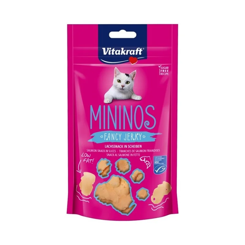    - Hairball control cat food  Vitakraft Mininos Fancy Jerky Salmon Cat Treat