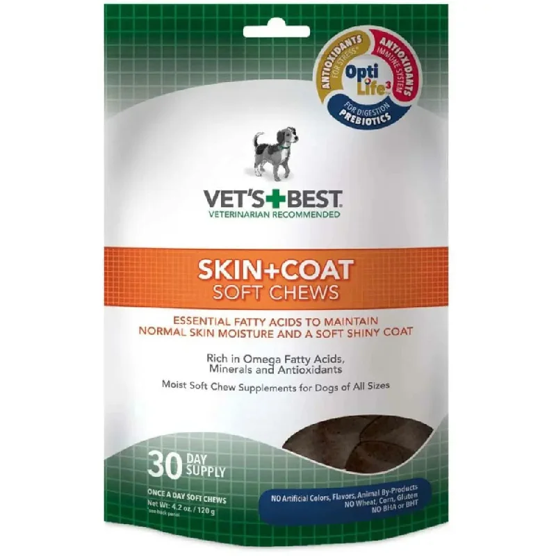 - Elderly dog ​​joint care mattressVet's Best Skin & Coat Soft Chews 4.2 oz, 30 ct