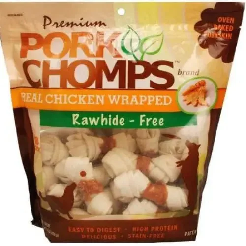 - Air box TSA certified check-inPork Chomps Premium Real Chicken Wrapped Knotz - Regular