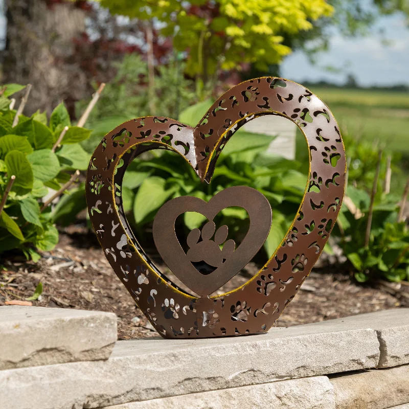 - Remote interactive pet feederPaw Prints in my Heart Solar Light