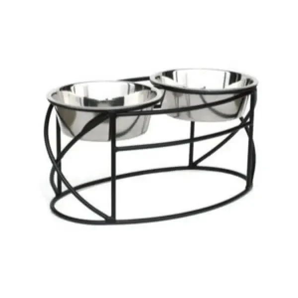 - Winter dog thick down jacketOval Cross Double Raised Feeder