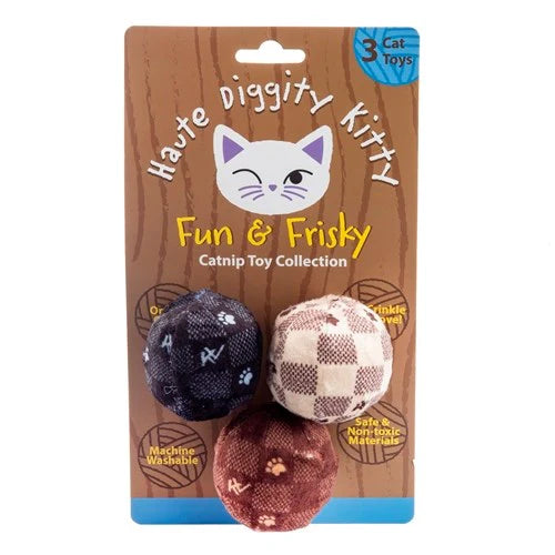 ---KV Balls Checker 3 Catnip Toys
