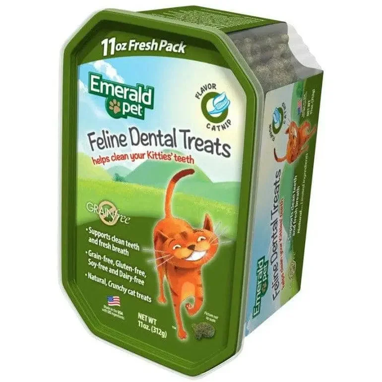 - Teething and chewing toys for puppiesEmerald Pet Feline Cat Dental Treat Catnip Flavor
