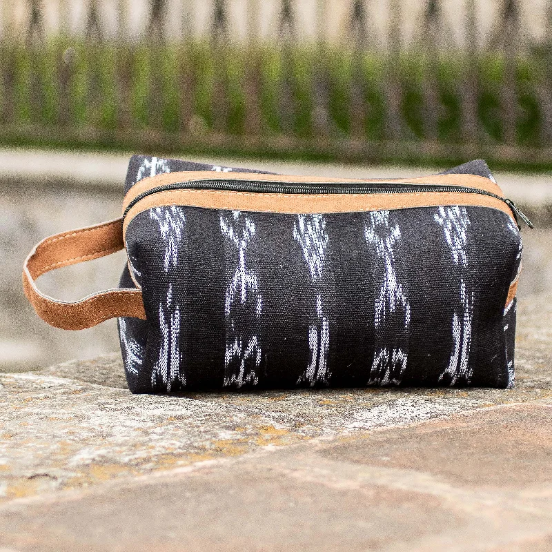 - ​​Christmas pet Christmas clothingBlack Jaspe Legacy Black Cotton Jaspe Patterned Cosmetic Bag with Zipper