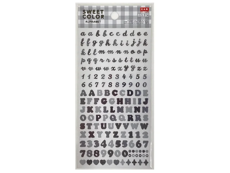---SWEET COLOR ALPHABET STICKER - BLACK