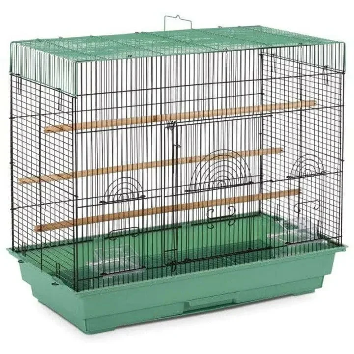  -Splash-proof food bowl AND Anti-choking slow food bowlPrevue Pet Products 1804 Pre-Packed Flight Bird Cage Black/Sage Green, White/Lilac