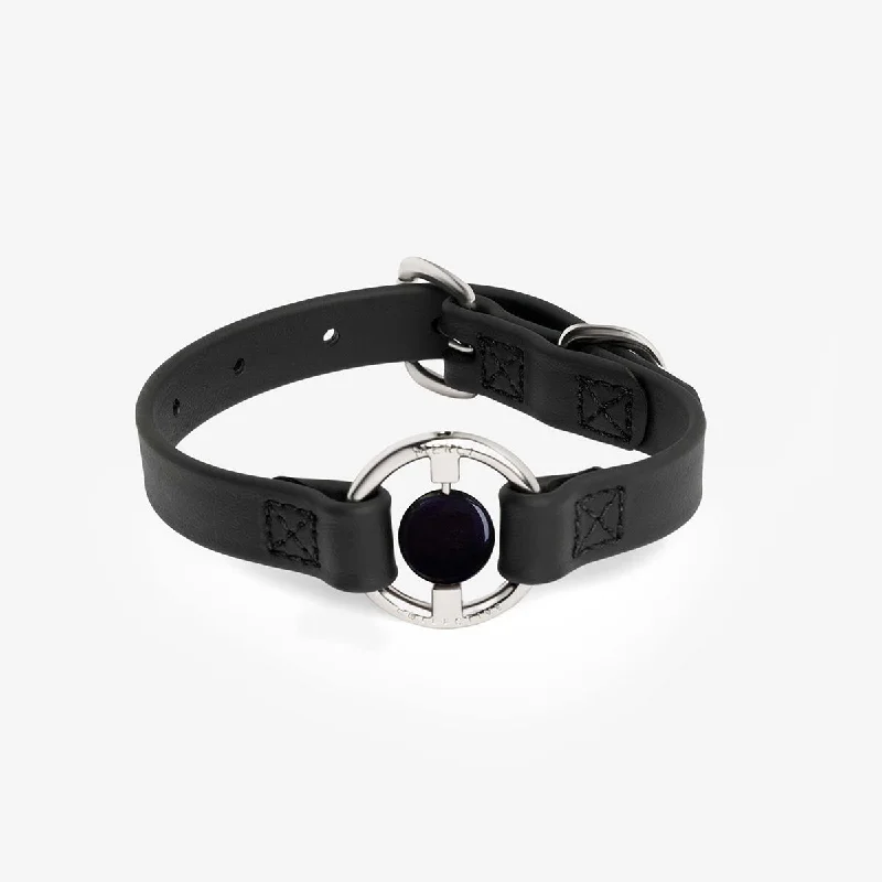 . **Dog muzzle is breathable**All Eyes On Me Dog Collar Black/Black Obsidian