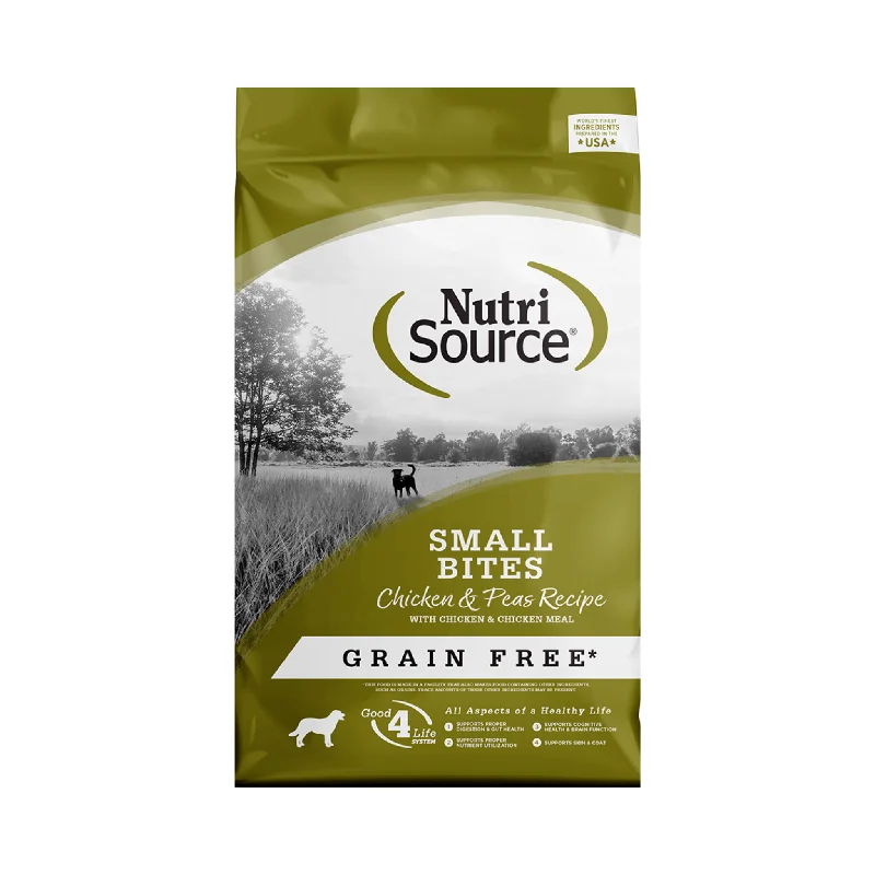 Dog FoodNutrisource Grain Free Small Bites Chicken & Pea Dry Dog Food
