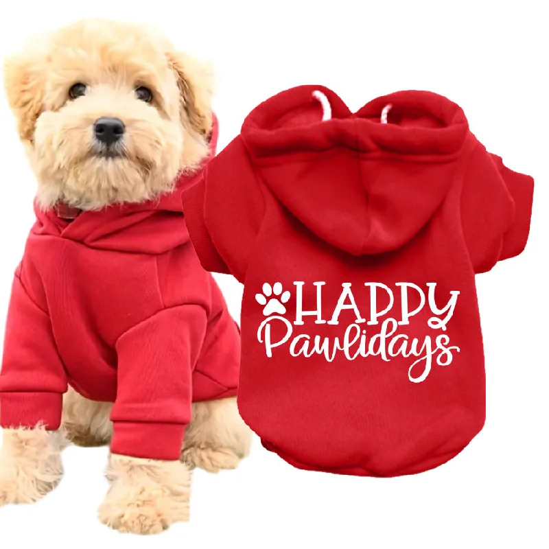 - ​​Pet toys under    yuanFurry Christmas Red Dog Hoodie