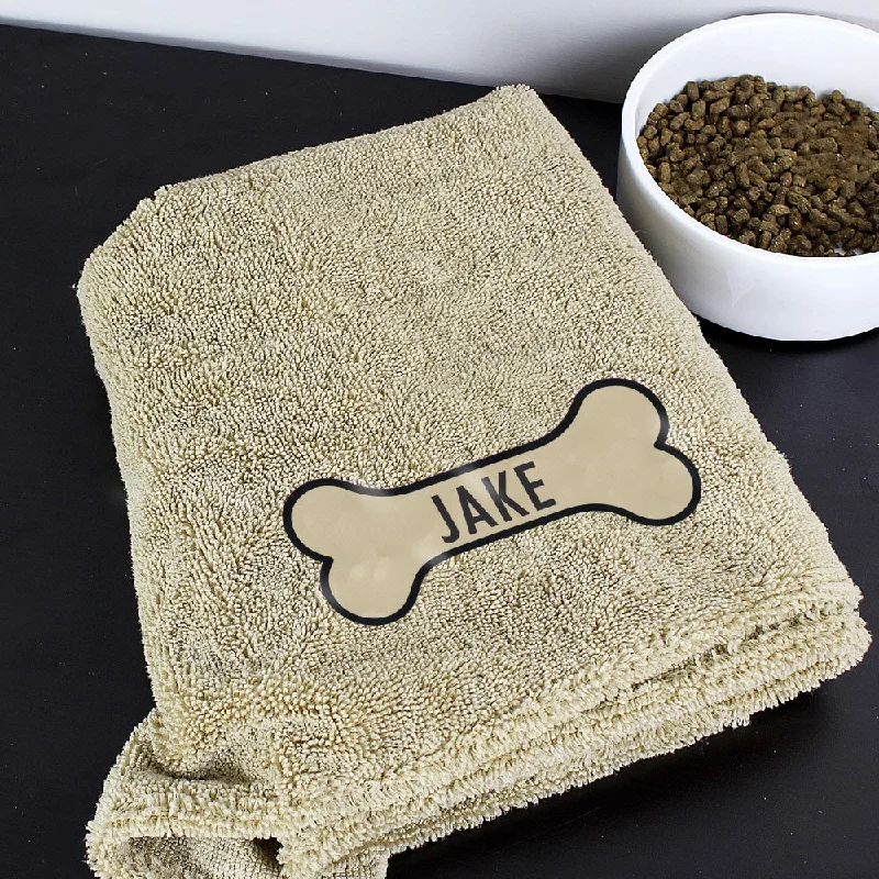 - Cat stress soothing sprayPersonalised Bone Brown Microfiber Pet Towel