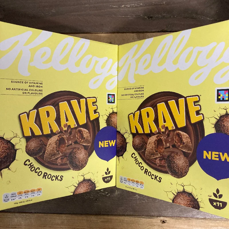 - Pet tear stain cleaning wipes2x Krave Kellogg's Choco Rocks Cereal Boxes (2x350g)