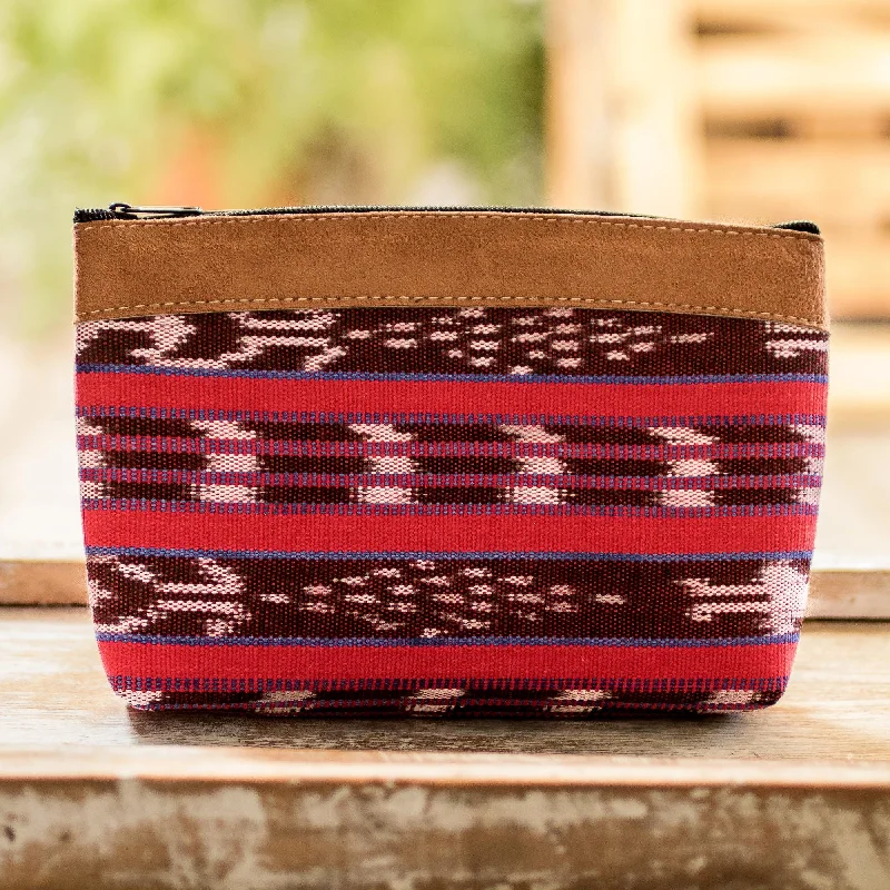 -Anti-slip claw protection raincoat FOR dogsJocotenango Red Handwoven Cosmetic Bag with Leather Accent and Zipper -Anti-slip claw protection raincoat FOR dogsJocotenango Red Handwoven Cosmetic Bag with Leather Accent and Zipper