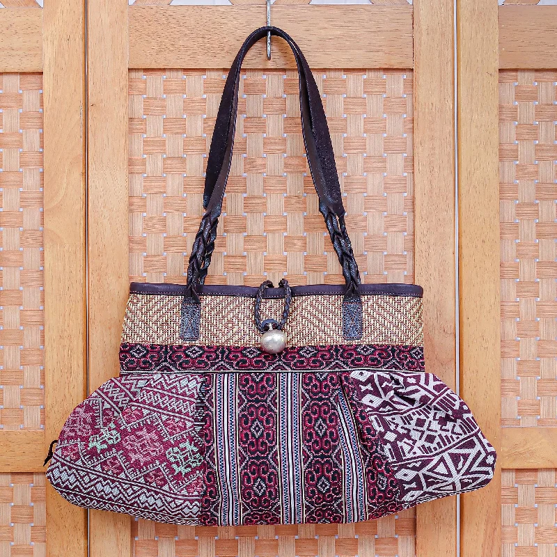 - Rabbit grass rack to prevent waste food boxBreathe Easy in Red Cotton Blend Geometric-Motif Shoulder Bag - Rabbit grass rack to prevent waste food boxBreathe Easy in Red Cotton Blend Geometric-Motif Shoulder Bag