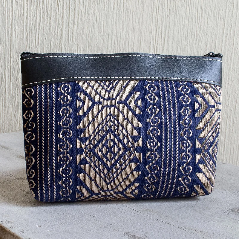 - Natural latex pet mattressSweet Journey in Navy Navy and Beige Hand Crafted Cotton Cosmetic Bag - Natural latex pet mattressSweet Journey in Navy Navy and Beige Hand Crafted Cotton Cosmetic Bag
