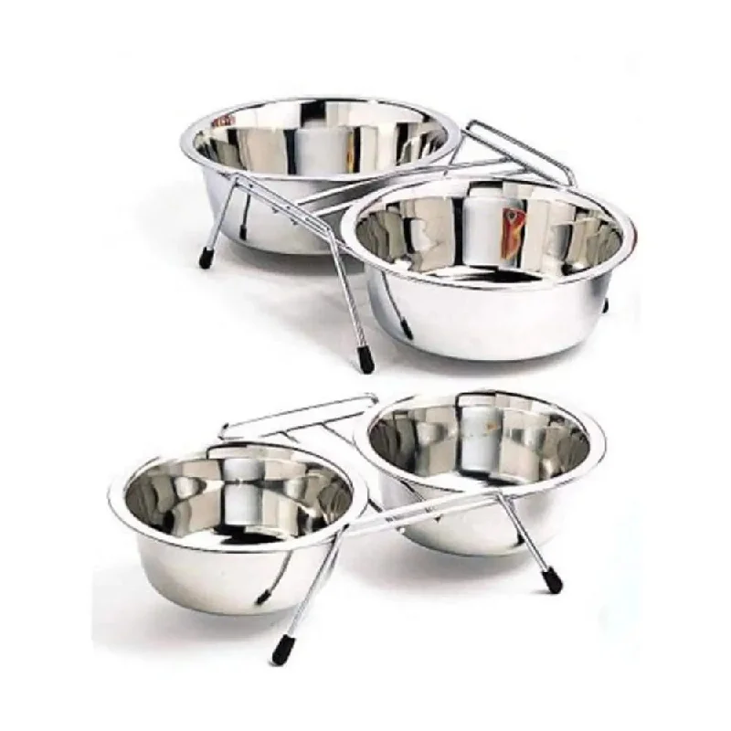 - Dog heart rate monitoring collarSpot Diner Time Stainless Double Diner Dog Bowl Silver