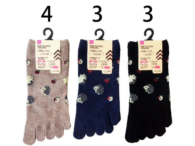 - Hamster silent running wheel to prevent chewingShort Toe Socks -For Women - Hedgehog-