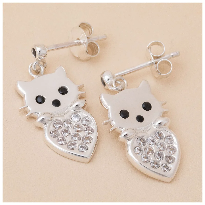 - Deodorizing cat litter tofu litterCat & Heart Birth Month Sterling Earrings