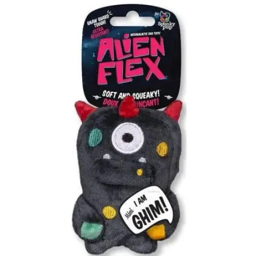 - Pet tear stain cleaning wipesSpunky Pup Alien Flex Mini Ghim Plush Dog Toy