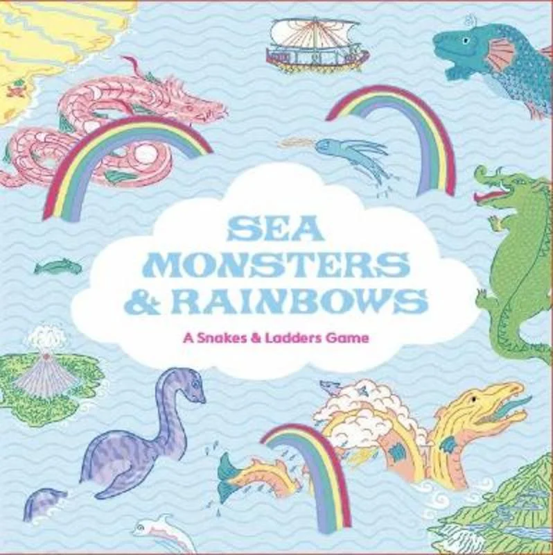  -Anti-scratch scratching board AND cat bed in oneSea Monsters & Rainbows