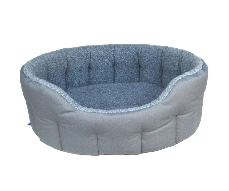 - Cat hair ball removal and hair removal creamHeavy Duty Grey Polyester With Silver Fleece Oval Dog Bed