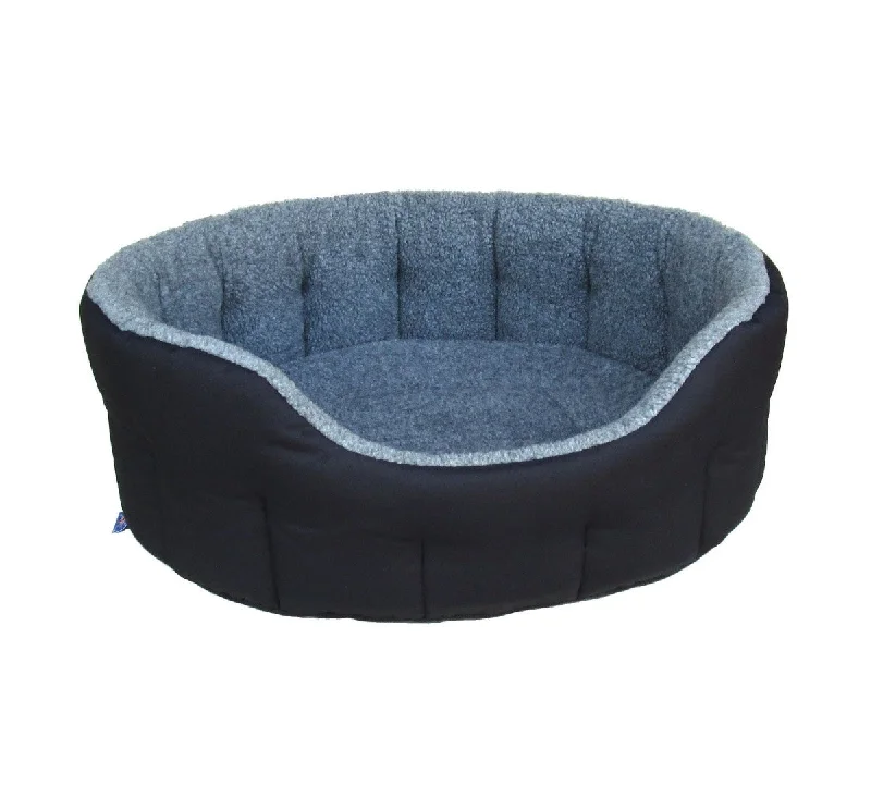 - Deodorizing cat litter tofu litterHeavy Duty Black Polyester With Silver Fleece Oval Dog Bed