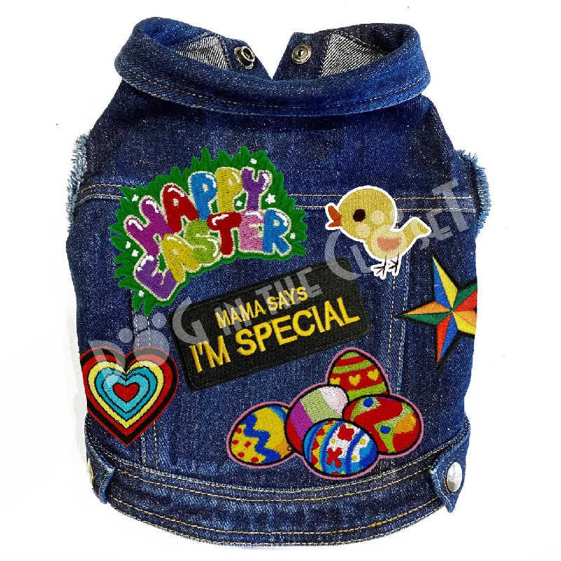 Pet Christmas clothesSpecial Easter Denim Dog Jacket