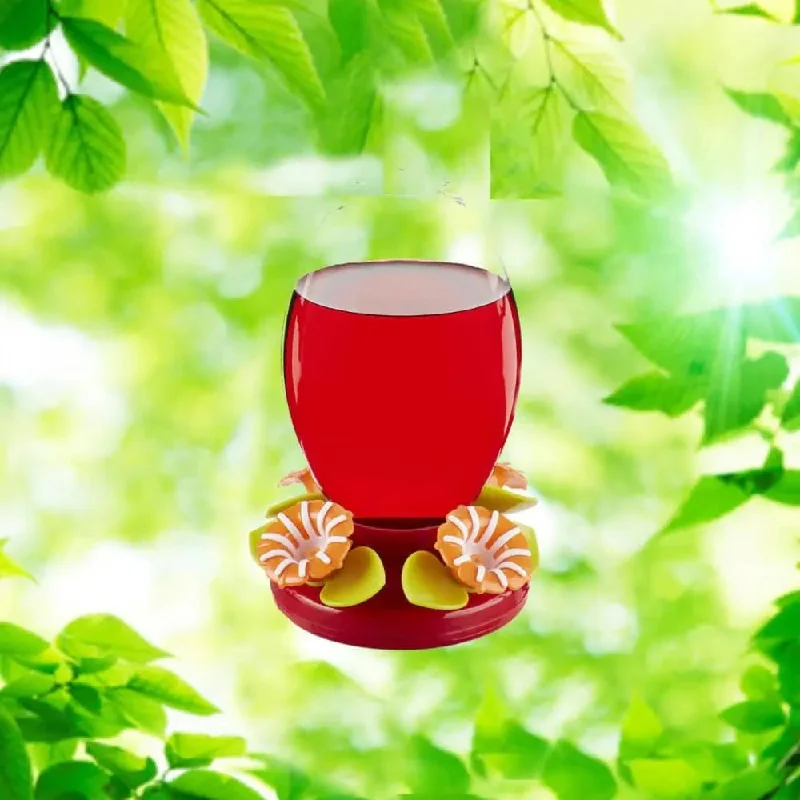 ---Festive Flower 32 oz. Hummingbird Feeder