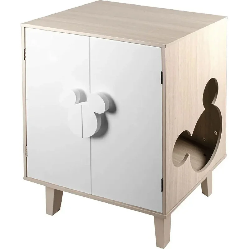 - Foldable and portable cat bagDisney Gray Cat Cabinet with Mickey Mouse Door Knobs
