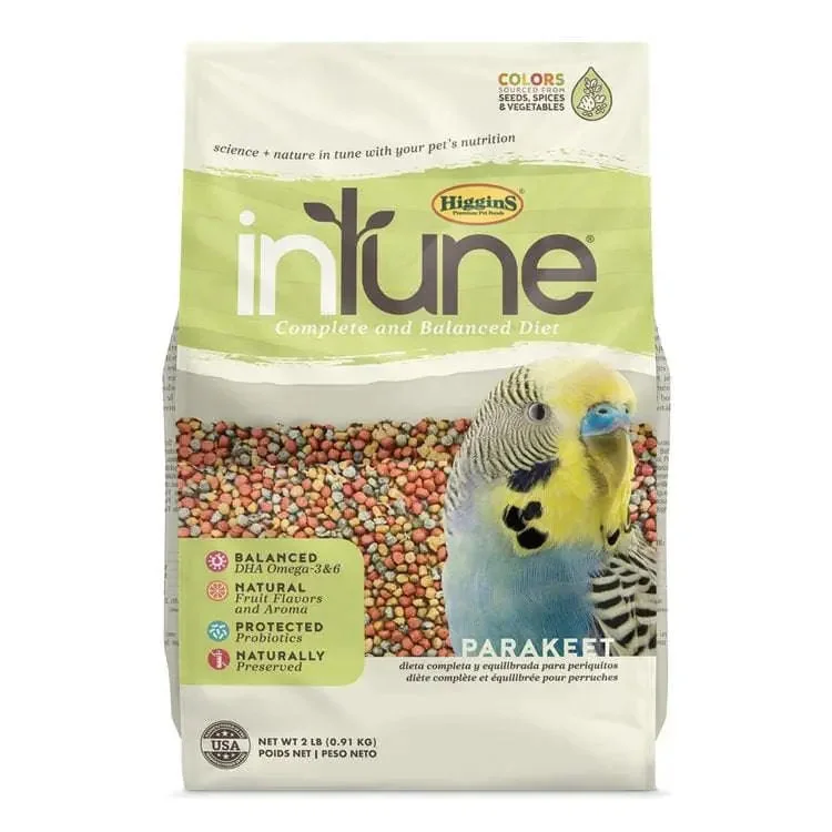 - Cat stress soothing sprayHiggins inTune Parakeet Food 2 Lbs